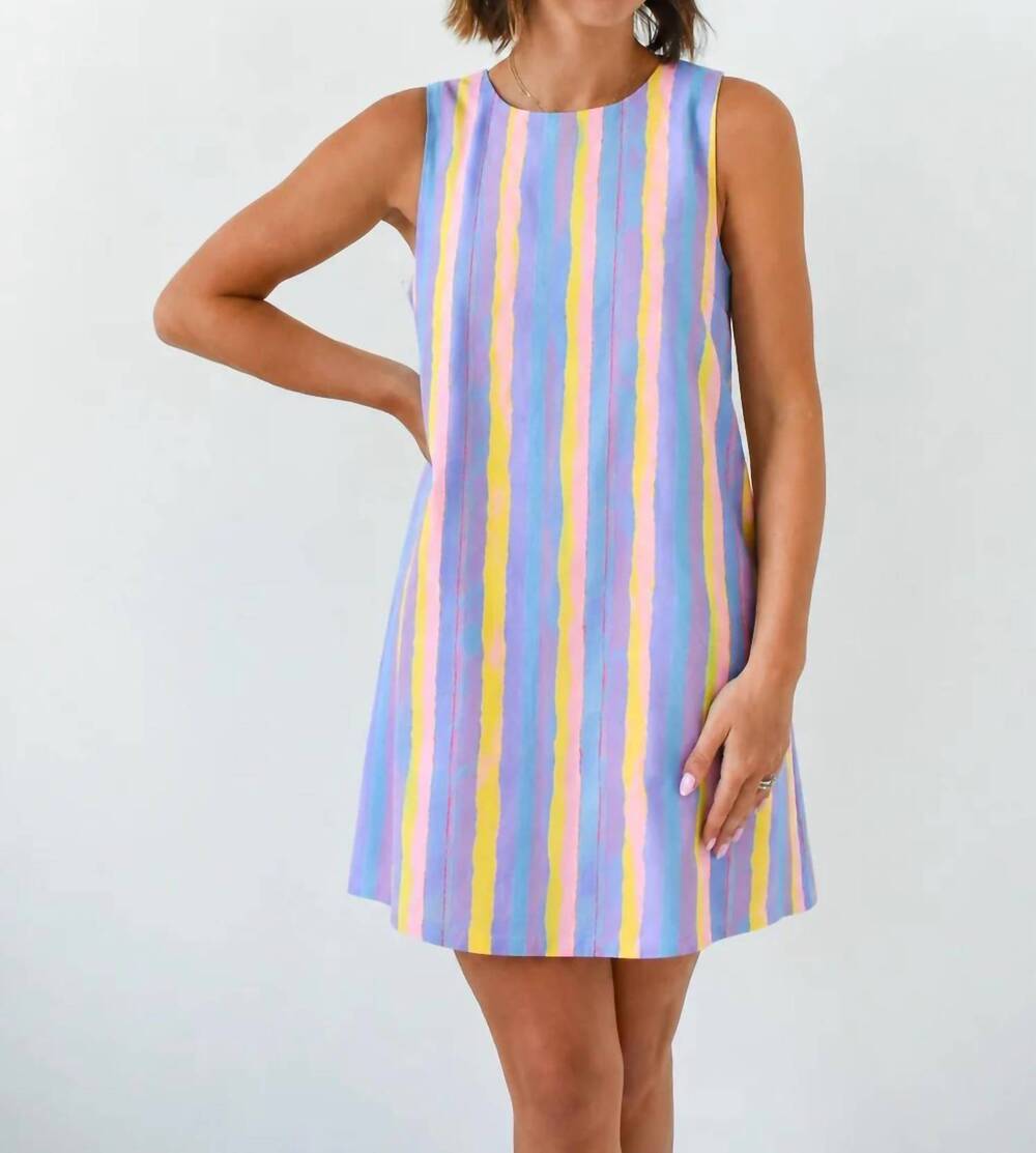 NEW SUGARLIPS dillary striped shift mini dress in multi